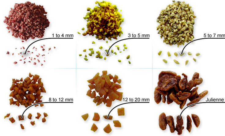 Pieces of fruits